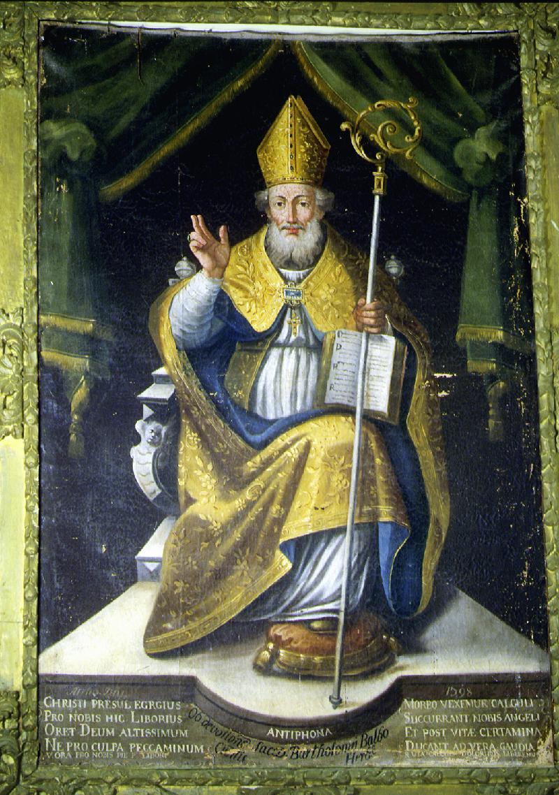 25-Bottega siciliana (1598), Dipinto di S. Liborio vescovo-beweb